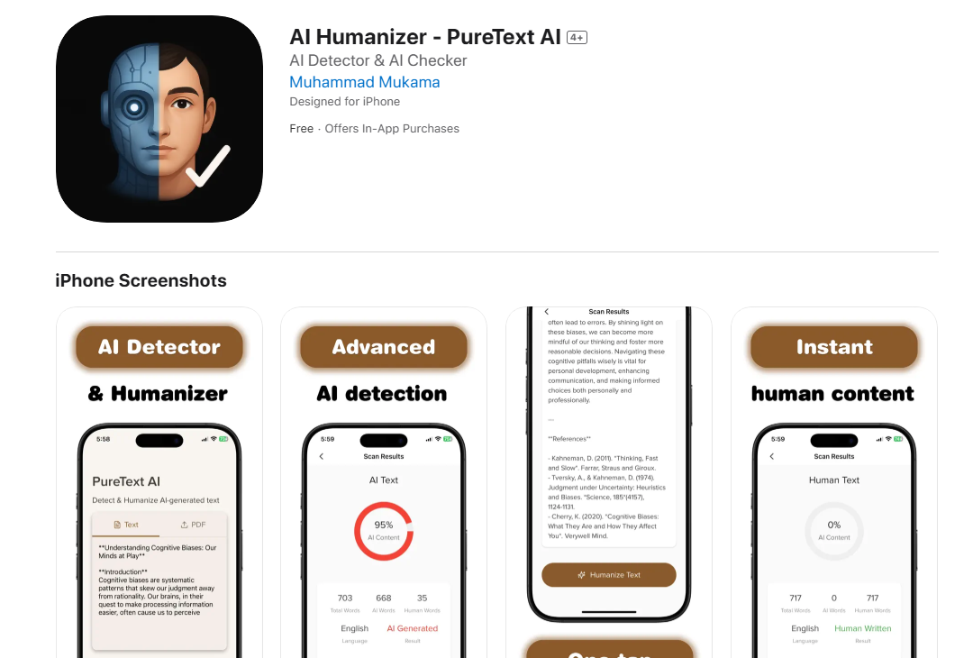 PureText AI - AI Content Detector and Humanizer